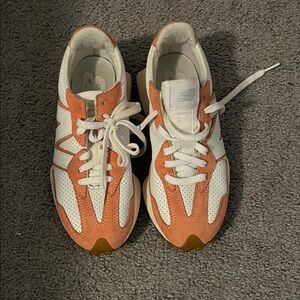 New Balance Women's Sneakers in Coral and White